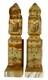 11 Retro Hand Carved Onyx Monks Pair Bookends Religious Folk Art Handmade Stone