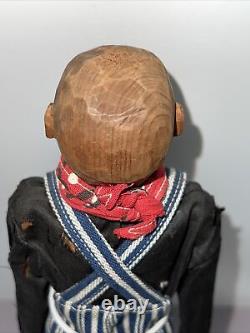 11 Vintage Wooden Appalachian'Poppet' 1930-40 Hand Carved Wood Folk Art Sa