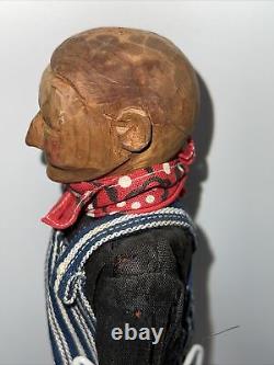 11 Vintage Wooden Appalachian'Poppet' 1930-40 Hand Carved Wood Folk Art Sa