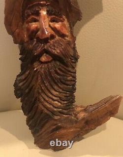 12 Gnome Wood Spirit Tree Hand Carved Pine Knot By Nc Artist J. D. Price