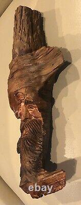 12 Gnome Wood Spirit Tree Hand Carved Pine Knot By Nc Artist J. D. Price