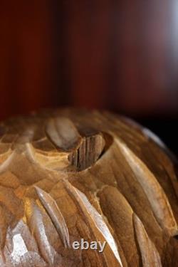 13 Hand Carved Wood Rübezahl Thinker Gnome Statue Folk Art Decor Gift