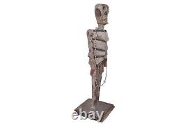 18 Inch Vintage Primitive Handmade Wood Skeleton South American Folk Art