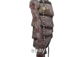 18 Inch Vintage Primitive Handmade Wood Skeleton South American Folk Art