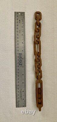 #18 Vintage Folk Art Carved Wood Chain Whimsy with Balls in Cage 13 Down Fr. $225