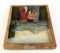 1930s 40s MEXICAN FOLK ART CARVED RELIEF WOOD CAMPESINO FAMILY WALL PLAQUE PANEL