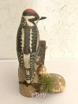 1940's Folk Art Wood Carving Yellow Bellied Sapsucker