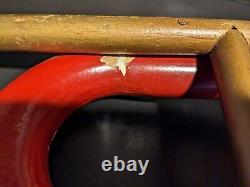 1950's Hand Carved & Painted Wooden Toy Trumpet Folk Art Display Christmas Decor