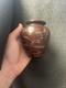 1952 Hand-carved Wooden Vase Folk Art Landscape Scene -nordic Art