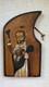 1971 Edmund L Navrot St Peter Hand Carved Painted Wood Folk Art Santa Fe Signed