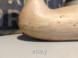 1980s Signed Whistling Swan Duck Decoy Folk Art Americana Carving