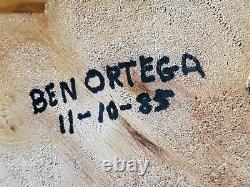 1985 BEN ORTEGA Signed Carved Wood MADONNA Religious Sculpture Mexican Folk Art
