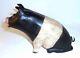 1990 Hand Carved Wood Polychrome Painted Folk Art Pig Walter & June Gottshall