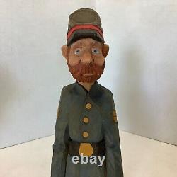 1992 Johnney Reb Roland Vicksburg MS Wooden Hand Carved Union Soldier Folk Art