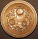 1995 Hand Carving Folk Floral Turned Wood Wall Hanging Plate