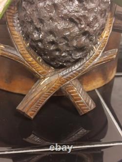 19t C. Folk Art PA. German Hand Carved Birds In Nest WithPatriotic Colors Amazing