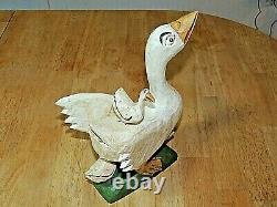 2001 D&D Strawser Carved Wood Folk Art Goose & Gooselings Family Figures, Signed