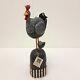 2003 Chicken Chik Farm Farmhouse Folk Art Wood Hand Carved By Pat Russo Signed