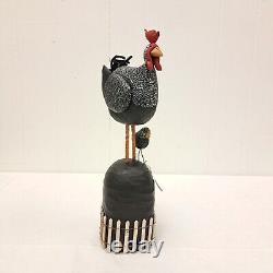 2003 Chicken Chik Farm Farmhouse Folk Art Wood Hand Carved by Pat Russo Signed