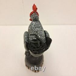2003 Chicken Chik Farm Farmhouse Folk Art Wood Hand Carved by Pat Russo Signed