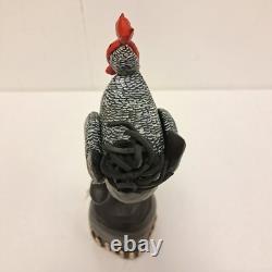 2003 Chicken Chik Farm Farmhouse Folk Art Wood Hand Carved by Pat Russo Signed