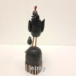 2003 Chicken Chik Farm Farmhouse Folk Art Wood Hand Carved by Pat Russo Signed