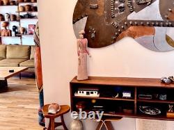 23 Sarreid Italy Victorian Woman Wood Doll Folk Art Sculpture Statue Vtg Mcm