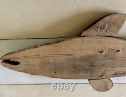 28 Brown Trout Wall Mount Fish Folk Art Hand Carved Lake Cabin By M. T. Haakon