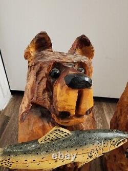 2 Bears Chainsaw Carved