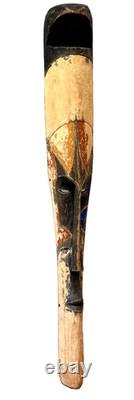 40 Antique African Gabon NGIL Tribal Folk Art Carved Wood Fang Mask Sculpture