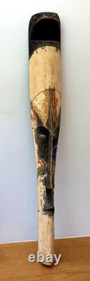 40 Antique African Gabon NGIL Tribal Folk Art Carved Wood Fang Mask Sculpture