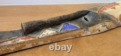 40 Antique African Gabon NGIL Tribal Folk Art Carved Wood Fang Mask Sculpture