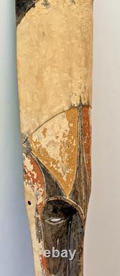 40 Antique African Gabon NGIL Tribal Folk Art Carved Wood Fang Mask Sculpture