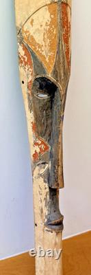 40 Antique African Gabon NGIL Tribal Folk Art Carved Wood Fang Mask Sculpture