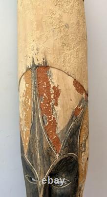 40 Antique African Gabon NGIL Tribal Folk Art Carved Wood Fang Mask Sculpture