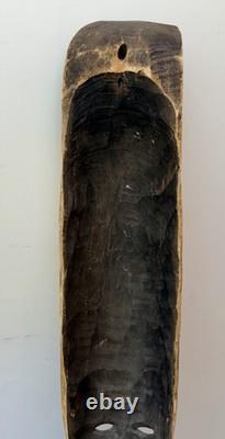 40 Antique African Gabon NGIL Tribal Folk Art Carved Wood Fang Mask Sculpture