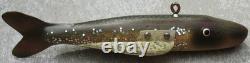 4 1/2 Folk Art Hand Carved Glittered Ice Spear Fishing Decoy Rawhide Collection