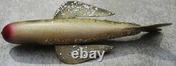4 1/2 Folk Art Hand Carved Glittered Ice Spear Fishing Decoy Rawhide Collection