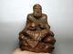 5.7antique Chinese Folk Art Carved Bamboo Root Luo Hanfo Buddha Buddhism Statue