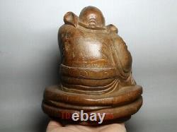 6.5 Old Chinese Folk Inheritance art Carved Bamboo root drink Zhong Kui statue