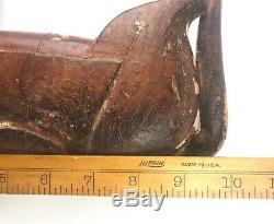 AAFA Antique Carved Wooden Horse Statue Equestrian Figure Wood Folk Art