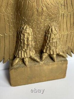 AAFA Antique Folk Art Carved Eagle Painted Gold