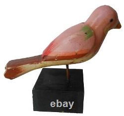 AAFA SMALL 1900s Folk Art Country Primitive Wood Hand Carved Bird