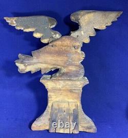 ANTIQUE CARVED EAGLE FIGURE Circa 1870 JOHN HALEY BELLAMY attrib. CHARLESTOWN MA