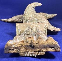 ANTIQUE CARVED EAGLE FIGURE Circa 1870 JOHN HALEY BELLAMY attrib. CHARLESTOWN MA