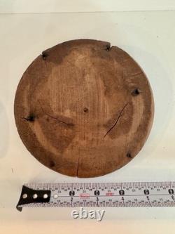 ANTIQUE HAND CARVED FOLK ART WOOD PLAQUE Some Imperfections In Wood. See Pics