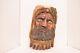 Atq Mexican Guerrero Folk Art Carved Wood Bearded Man With Snakes Vtg Dance Mask
