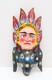 Atq Mexican Guerrero Folk Art Carved Wood Double Face Animal Vtg Dance Mask 16