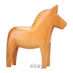 A set of 5 Swedish hand carved Marcis Vidzem wooden horses Dala style Folk art