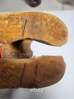 Adrian R. Woodall Hand Carved Wood Female Male Figurines Folk Art Vtg Signed